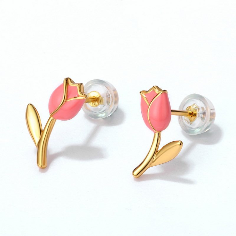 925 SILVER ENAMEL EARRINGS STUD