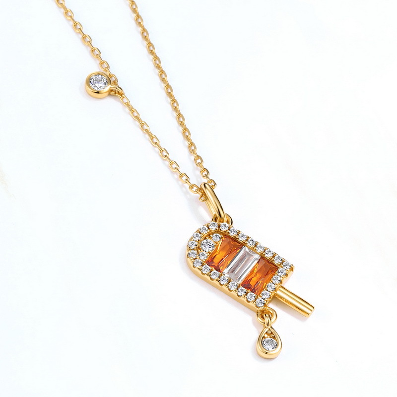 COLORFUL CZ NECKLACE 925 SILVER