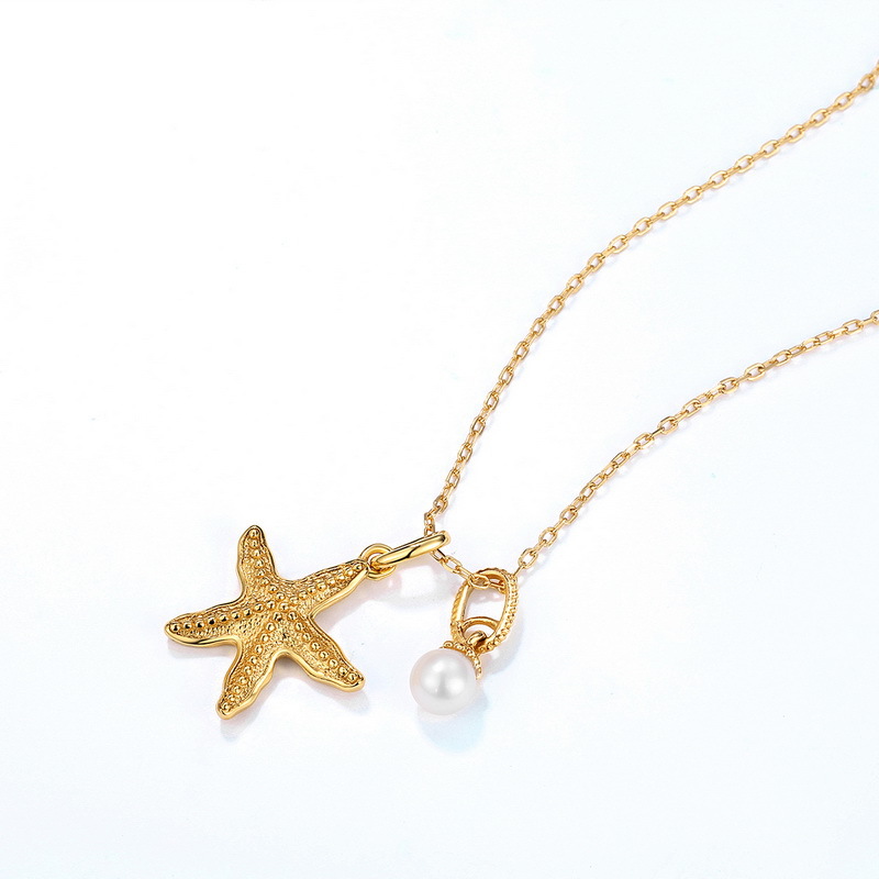 starfish pendant 925 silver necklace