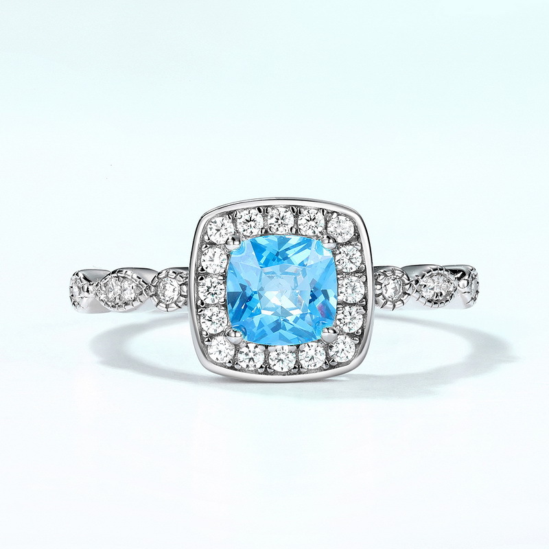 BLUE CZ WOMEN RING