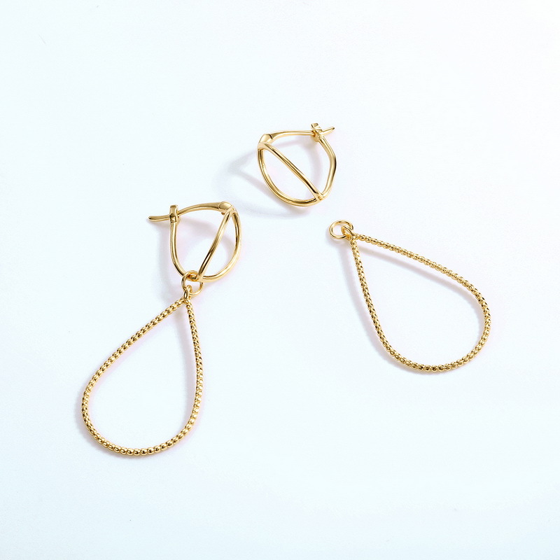 GOLD EARRINGS 925 SILVER