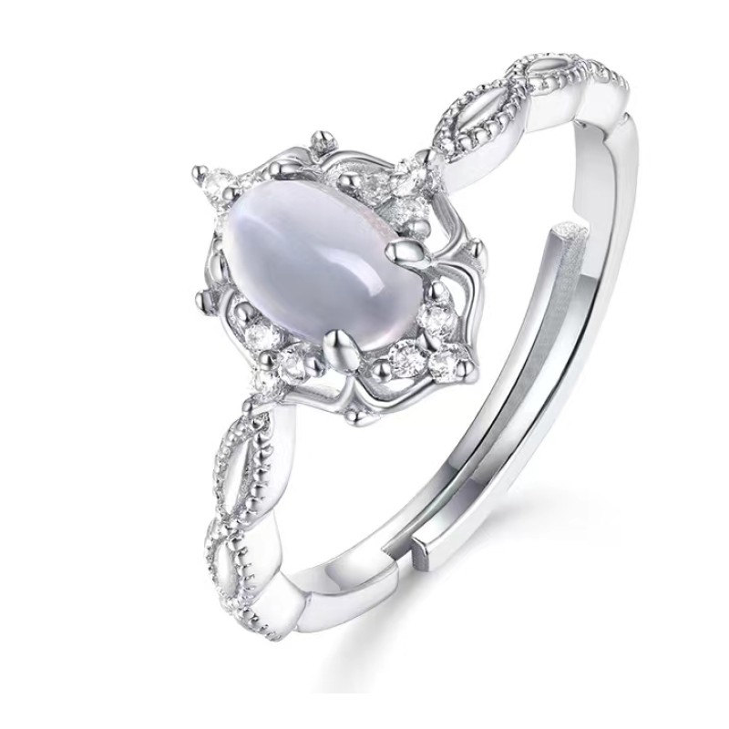 925 silver natural stone ring