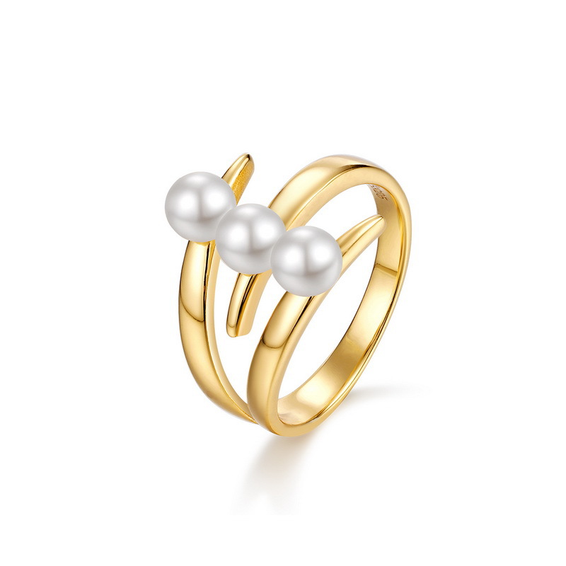 925 silver pearl ring