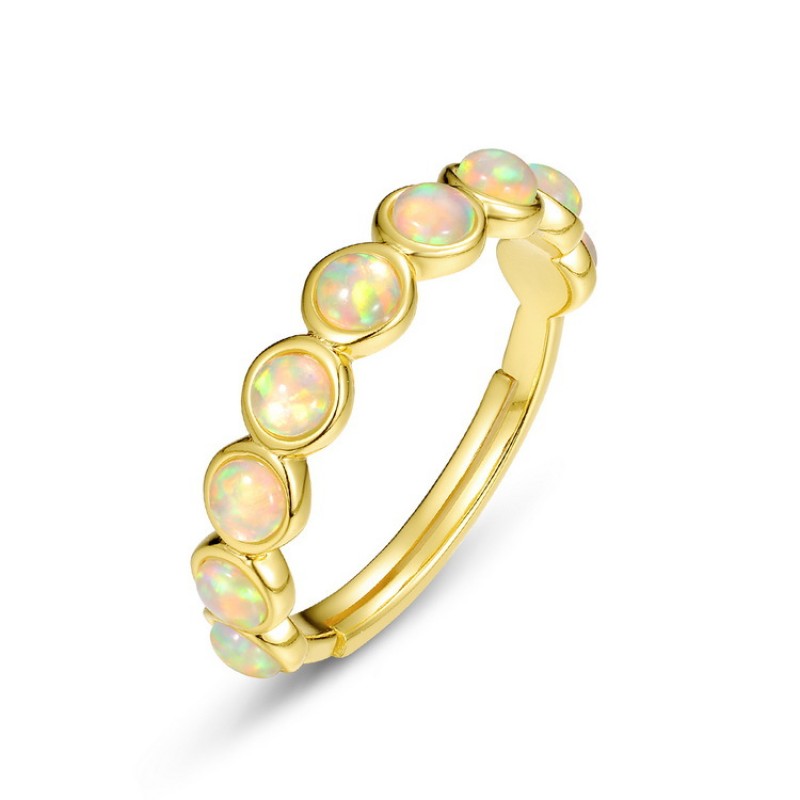 925 silver Opal stone ring