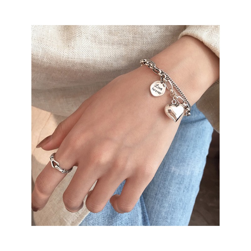 925 silver heart bracelet