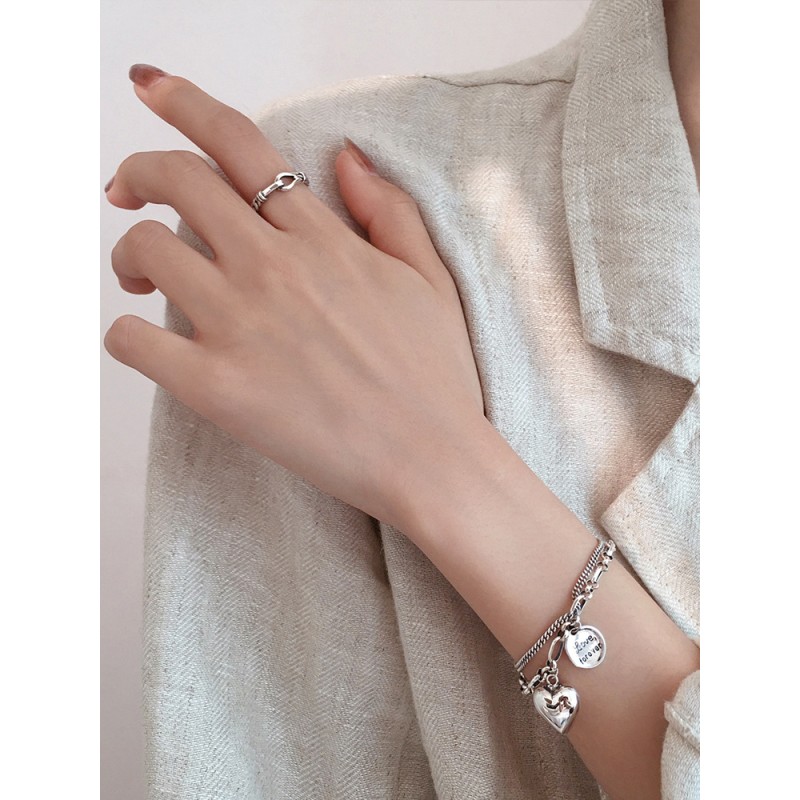 925 silver heart bracelet