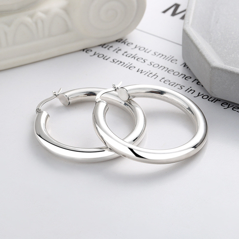 925 silver circle earrings