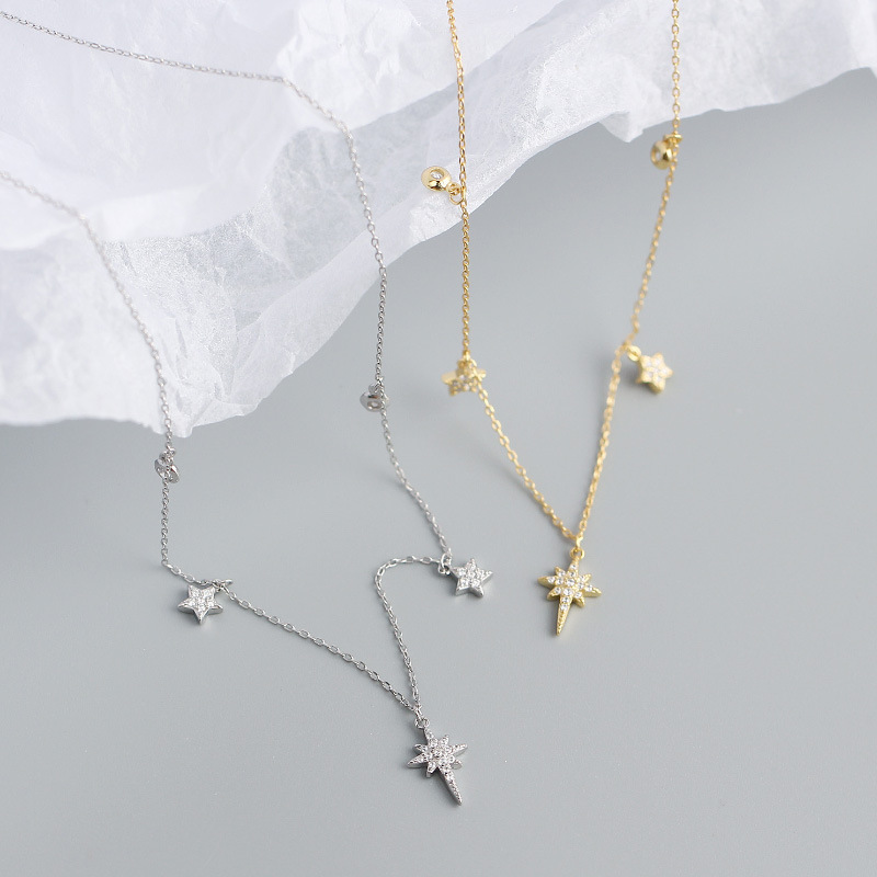 925 silver star necklace