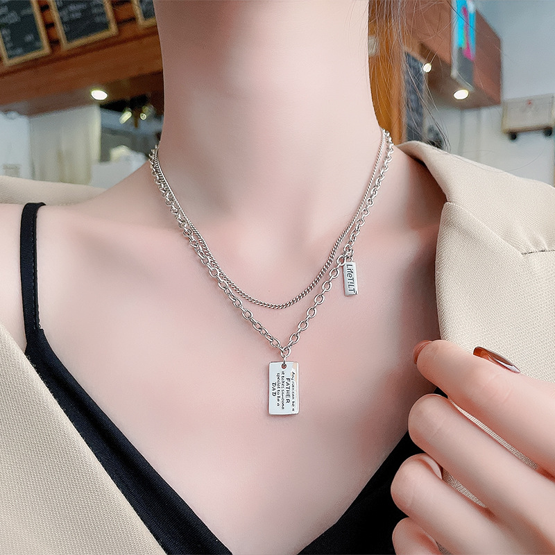 925 silver quadrate necklace