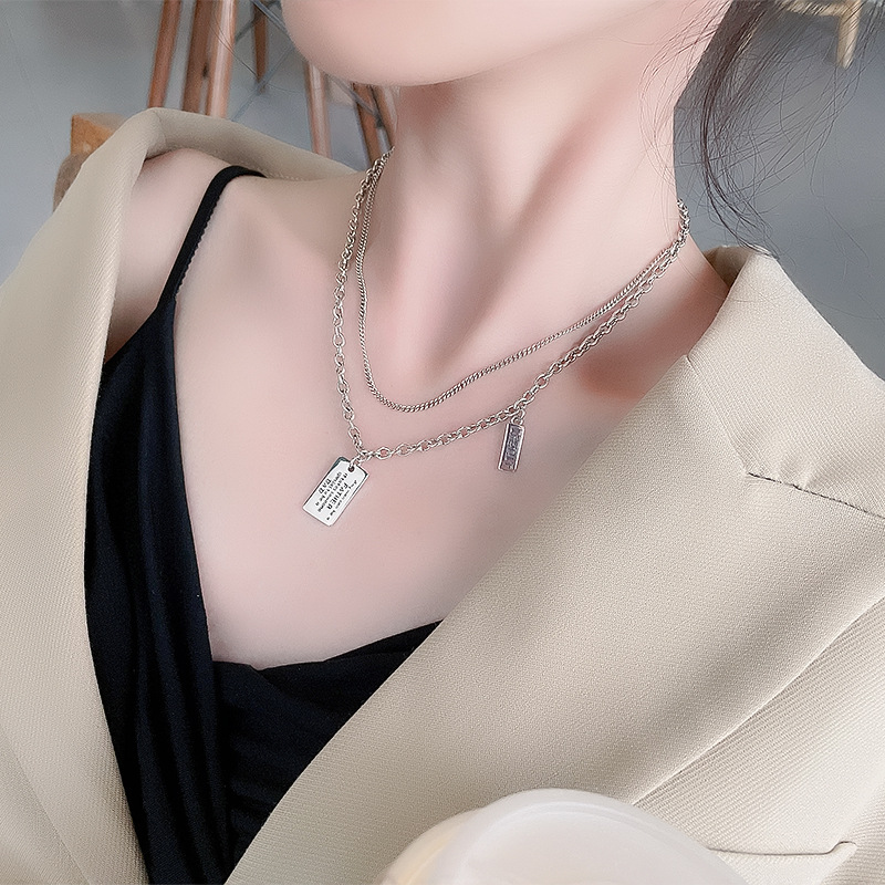 925 silver quadrate necklace