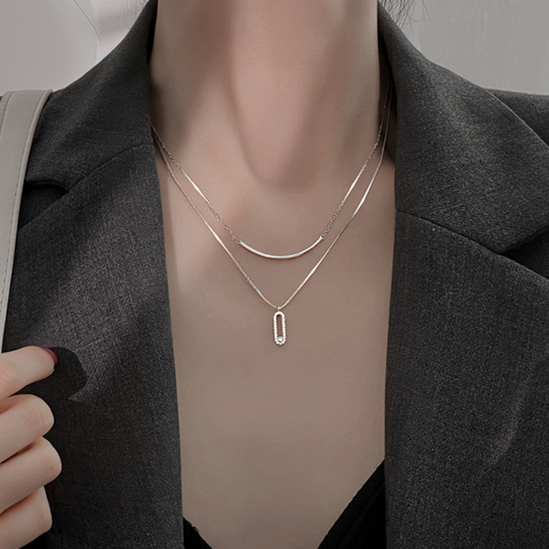 925 silver quadrate necklace