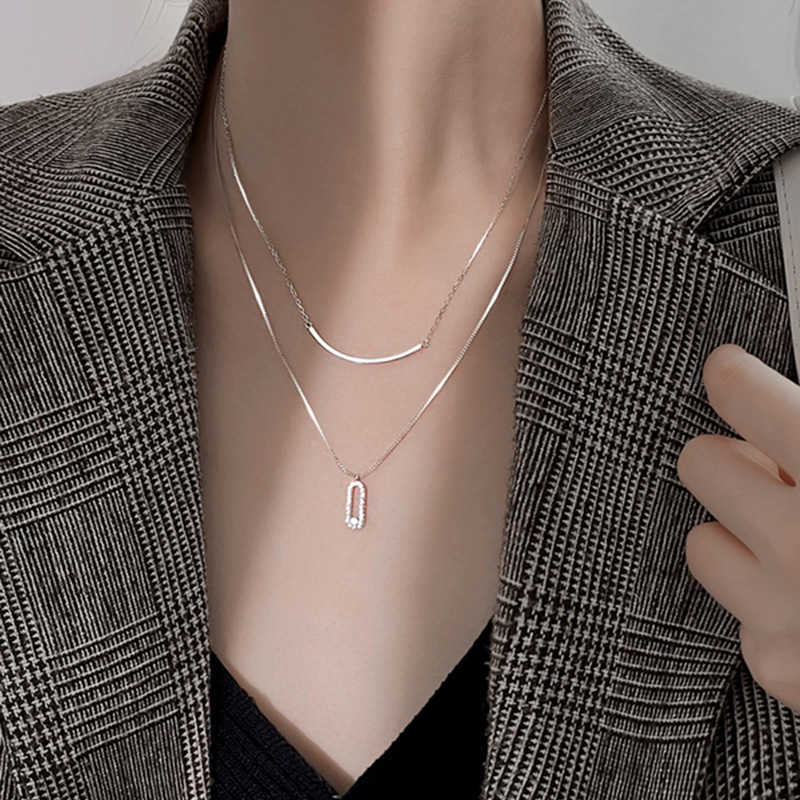 925 silver quadrate necklace