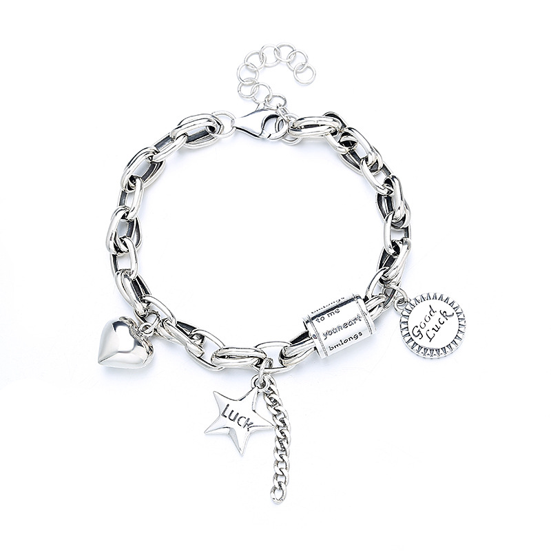 925 silver circle bracelet