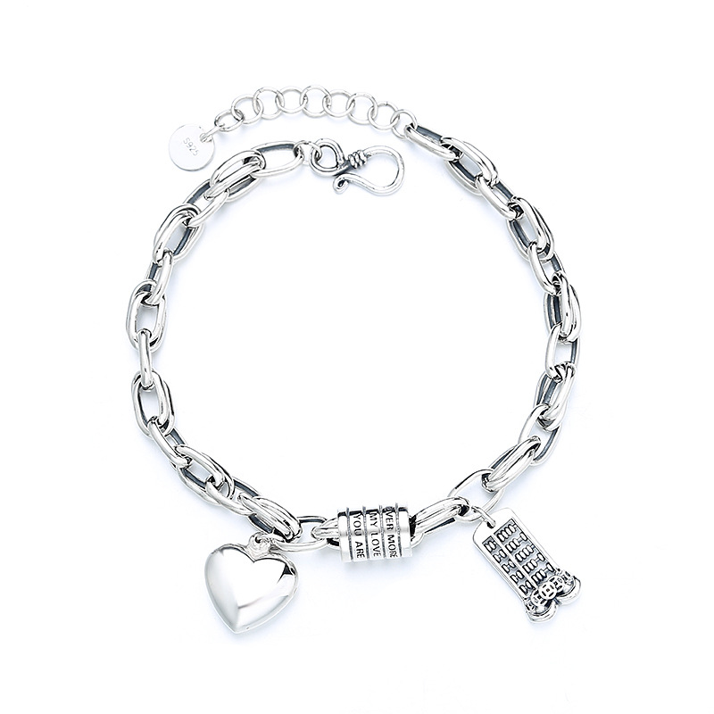 925 silver heart bracelet