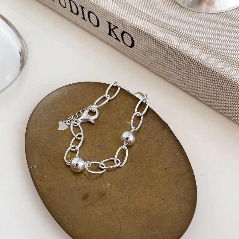 925 silver circle bracelet