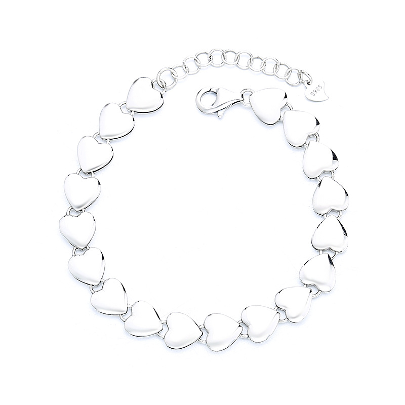 925 silver heart bracelet