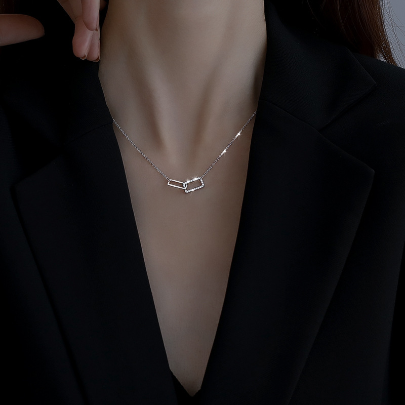 925 silver quadrate necklace