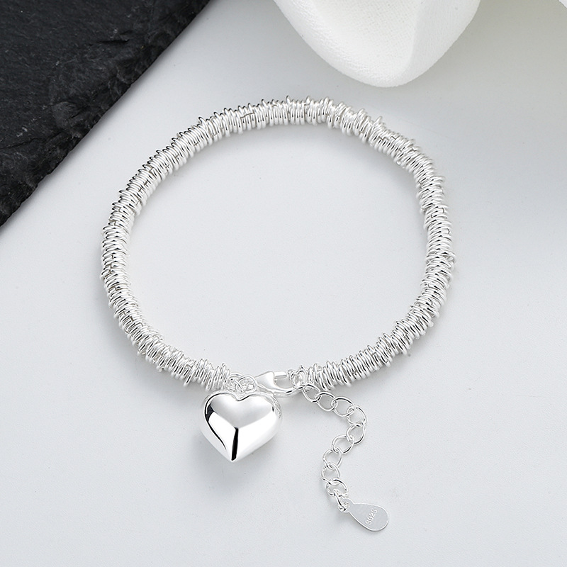 925 silver heart bracelet