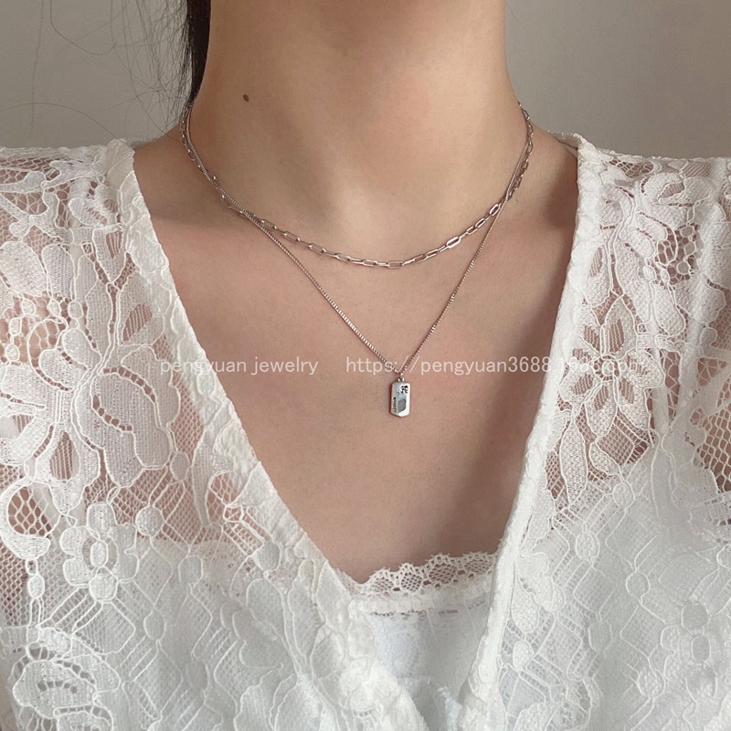 925silver quadrate necklace