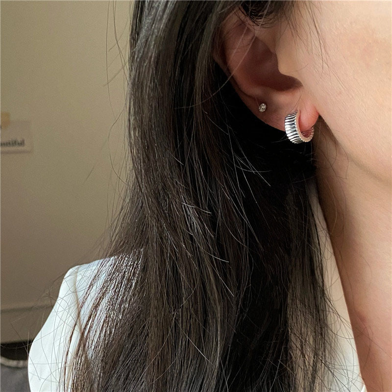 925 silver circle earrings