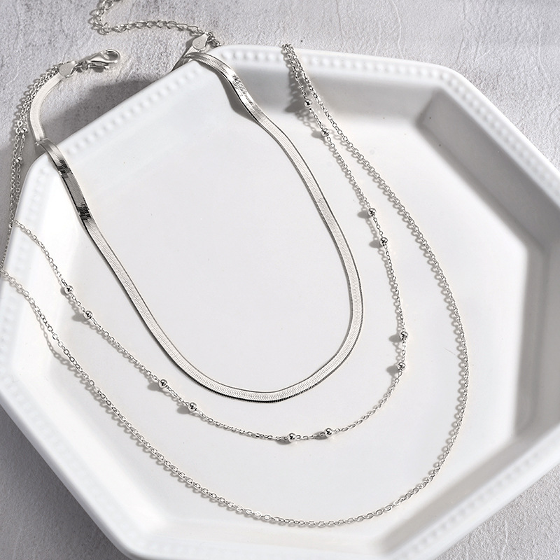 925 silver tassels necklace