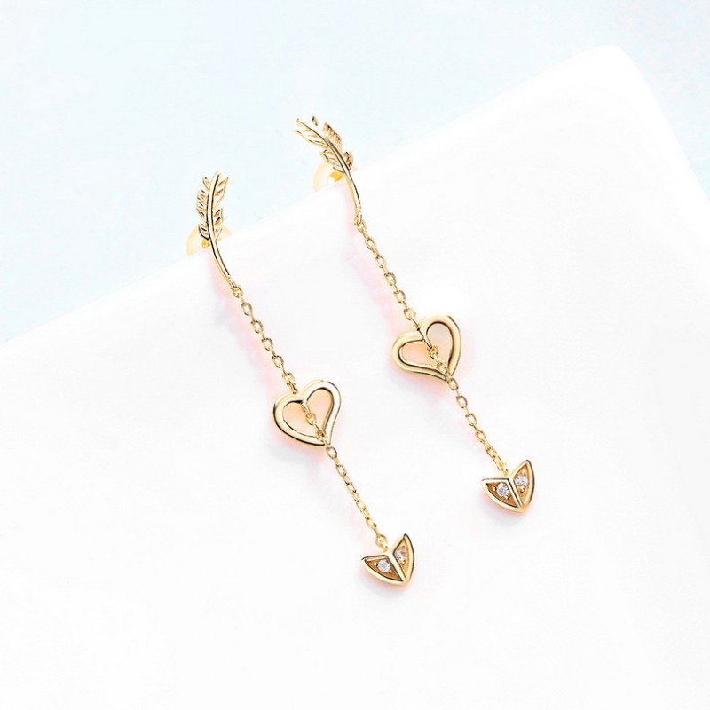 925 silver heart earrings