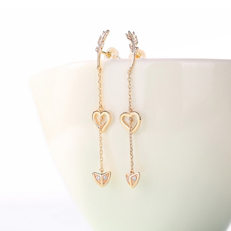 925 silver heart earrings