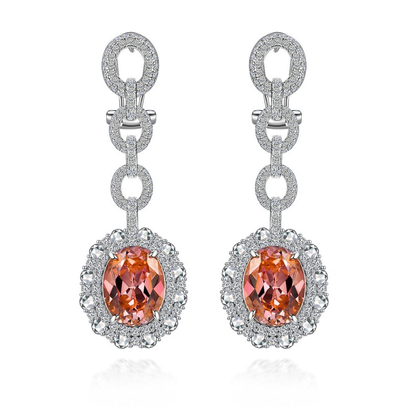 925 silver 10ct diamond drop earrings