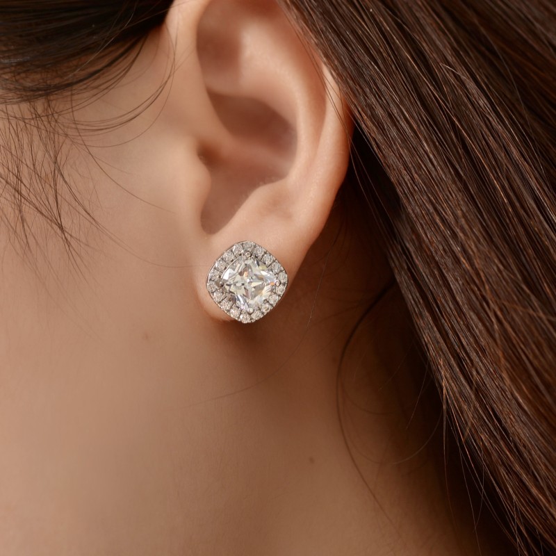 925 silver diamond earrings