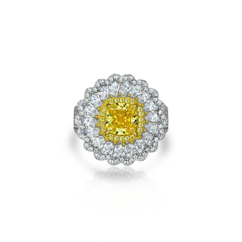 925 silver daisy 1.5ct diamond ring