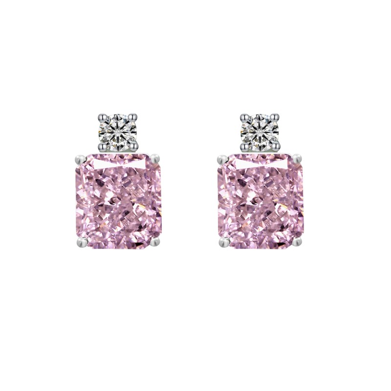 925 silver 4.5ct diamond earrings stud