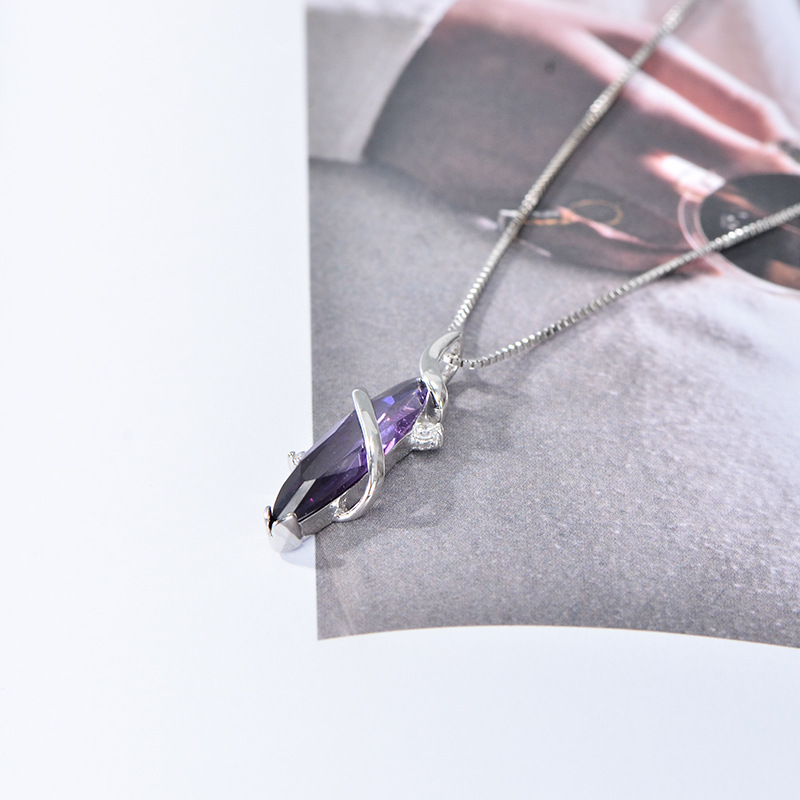 925 silver amethyst necklace