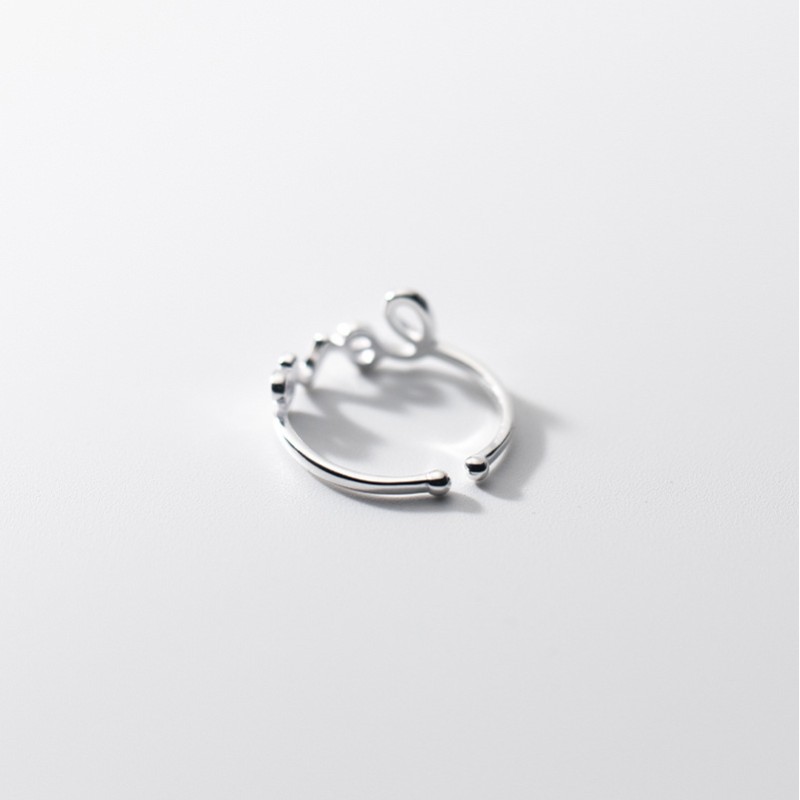 925 silver letters LOVE ring