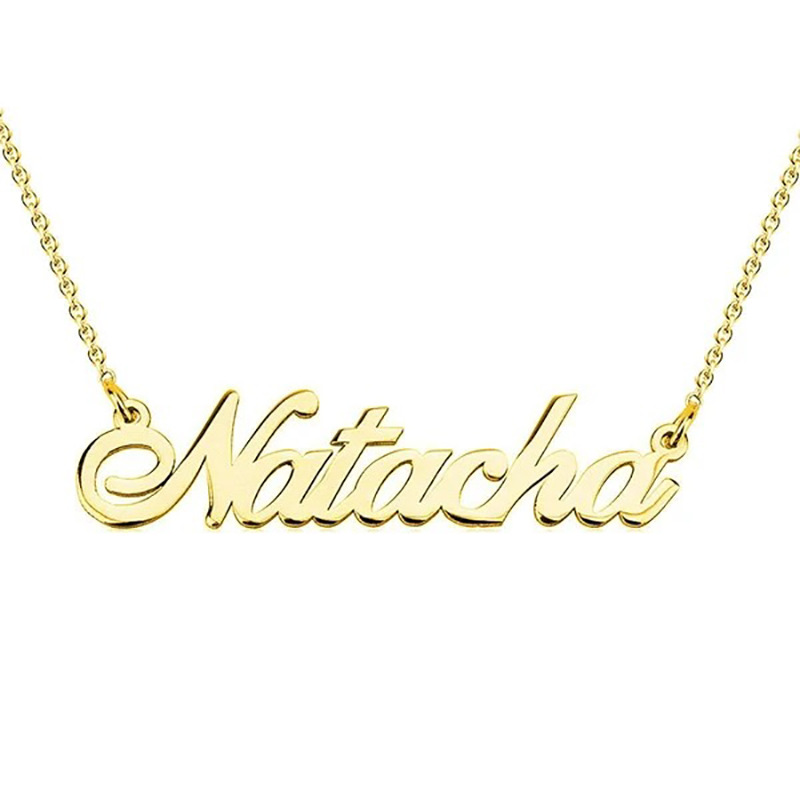 925 silver English name necklace