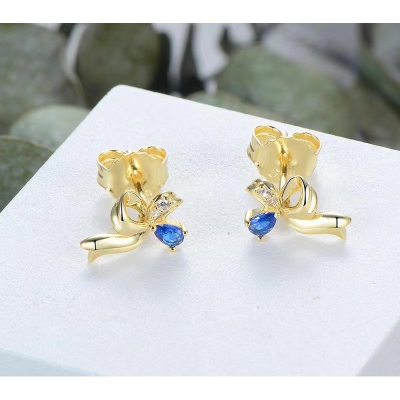 925 silver bow earrings stud