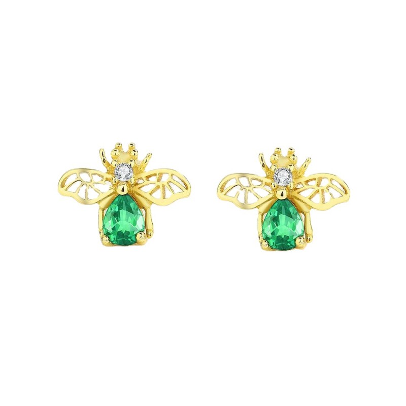 925 silver bee earrings stud