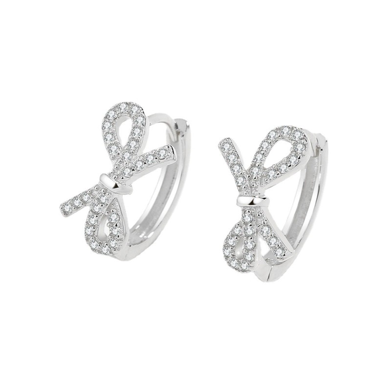 925 silver bow earrings 