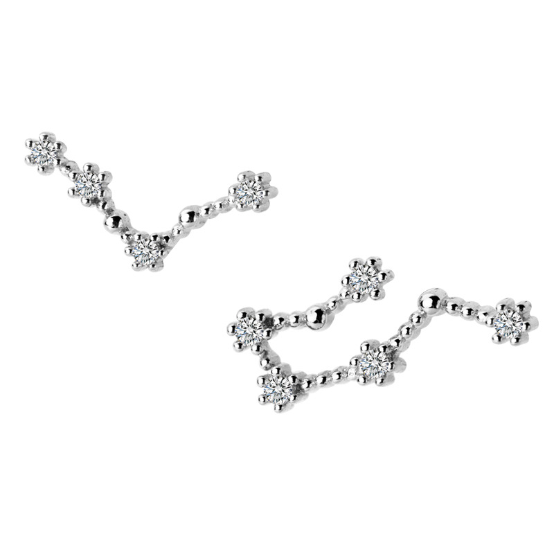 925 silver constellation earrings stud