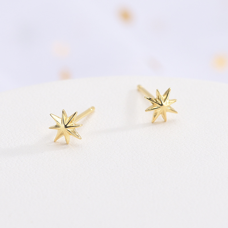 925 silver star earrings stud