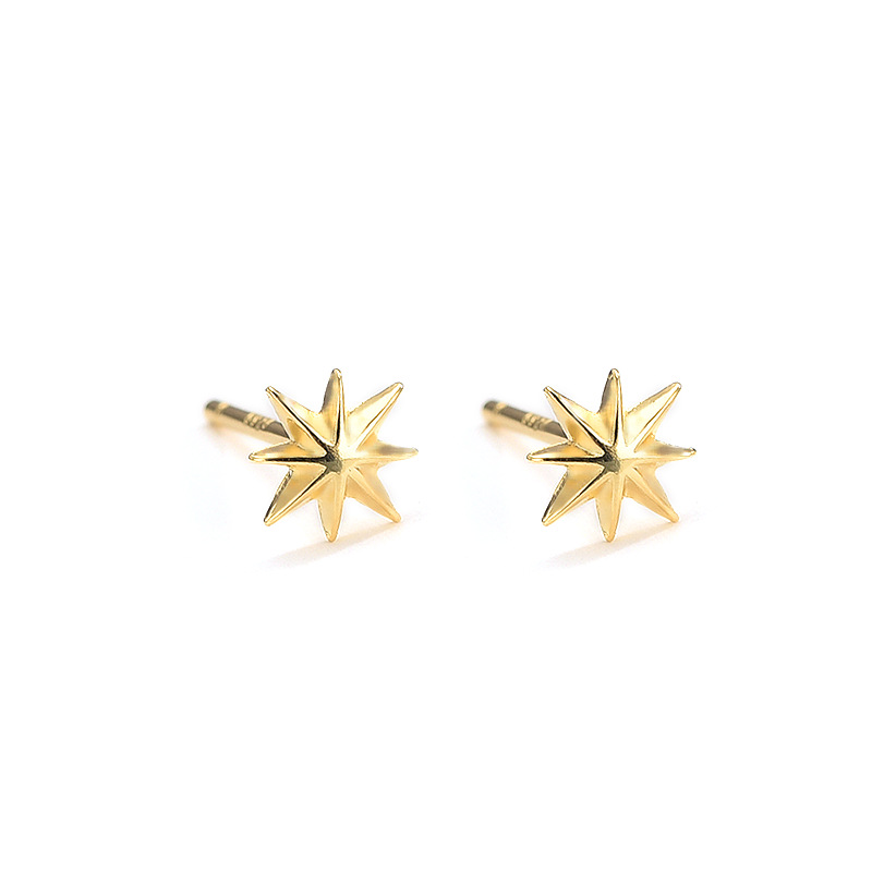 925 silver star earrings stud