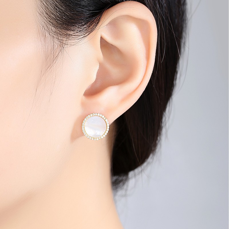 S925 SILVER EARRINGS PEARL STUD