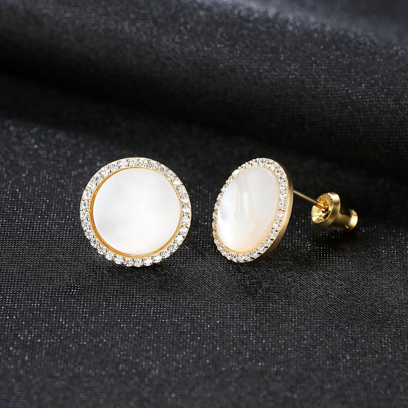 S925 SILVER EARRINGS PEARL STUD