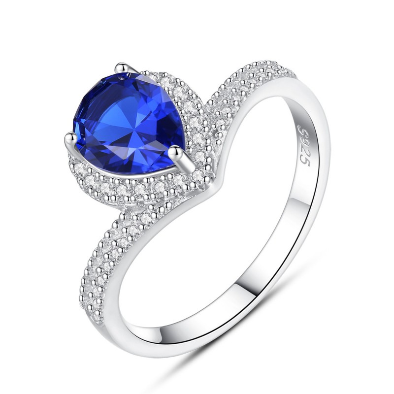 royal blue silver rings