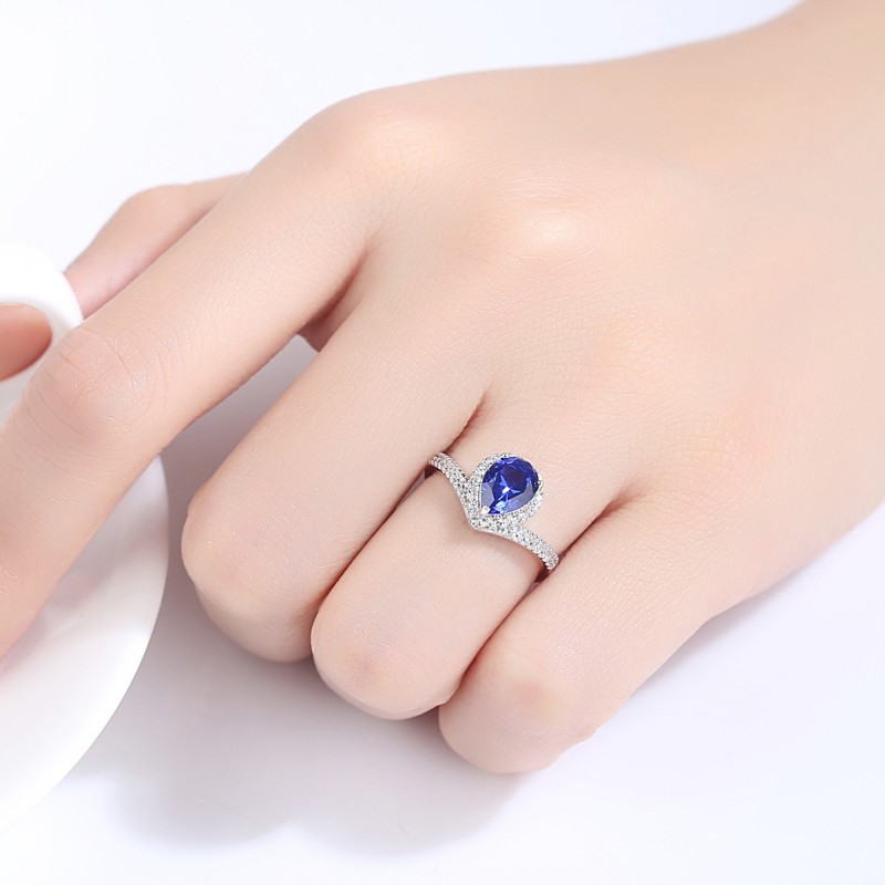 royal blue silver rings