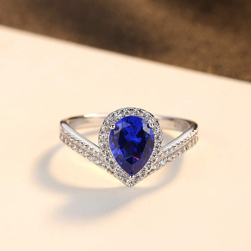 royal blue silver rings