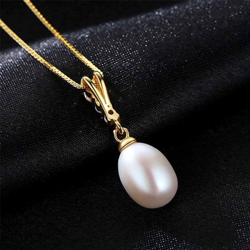 SILVER NECKLACE CHAIN PEARL PENDANT