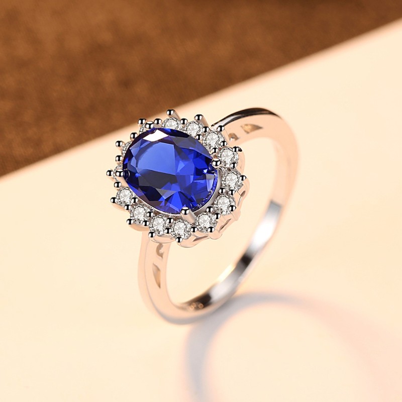 925 SILVER COLORFUL ZIRCON RING