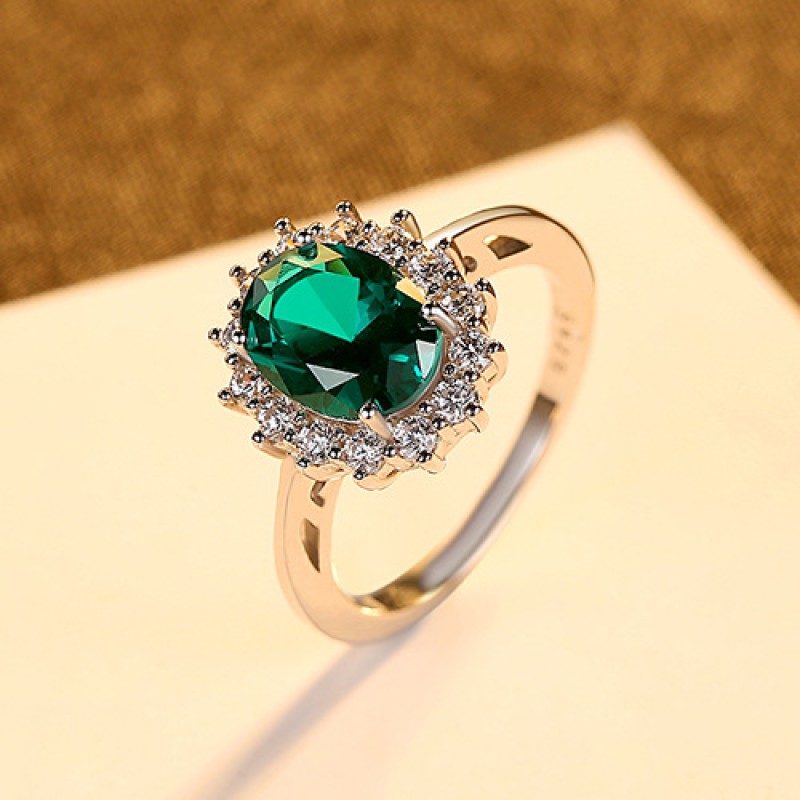 925 SILVER COLORFUL ZIRCON RING