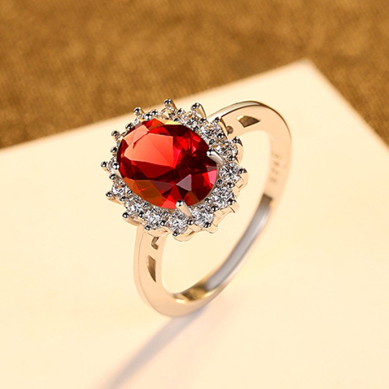 925 SILVER COLORFUL ZIRCON RING