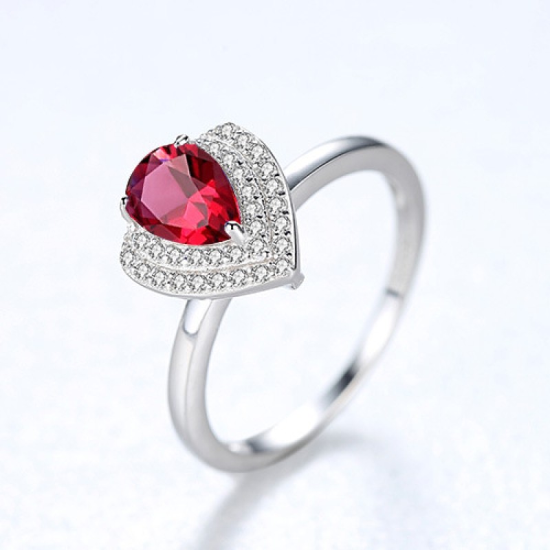 925 SILVER COLORFUL ZIRCON RING